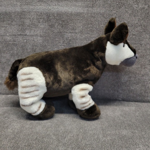 Wild Republic Okapi Plush Toy 2010 Brown White Stuffed Animal K & M Pellets - Picture 8 of 11